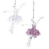 6" Pink/White Ballerina Ornament