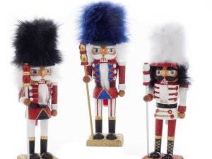 11" R/B/BL/W Soldier Nutcracker