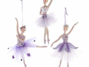 6" Purple Ballet Ornament