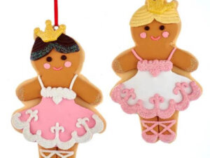 Gingerbread Ballerina Ornaments 4"