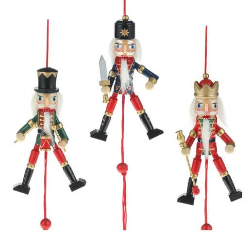 5" Nutcracker Pull Puppet Ornaments