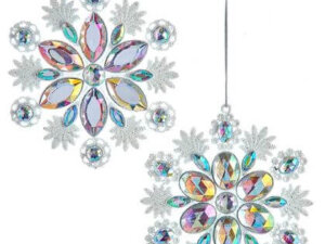 4.5" Metallic Opalescent Snowflake Ornament