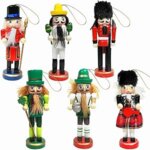 5" Ethnic Christmas Nutcrackers Ornaments Set, 6PCS