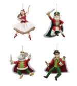 6" Nutcracker Suite Ornament Set 4PC