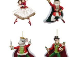 6" Nutcracker Suite Ornament Set 4PC