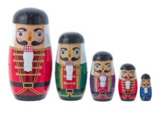 1.5-5.5" Nutcracker Nesting Doll Set - 5pc