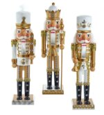 15" Gold and White Nutcracker