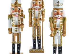 15" Gold and White Nutcracker
