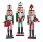 15" Jolly Red and Green Nutcracker