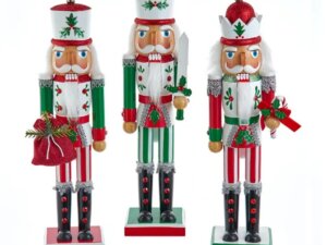 15" Jolly Red and Green Nutcracker