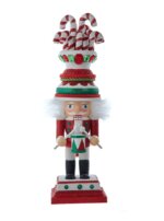 16" Candycane Hat Soldier Nutcracker