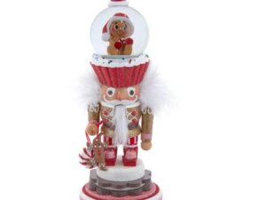 10" Hollywood Gingerbread Water Globe Nutcracker