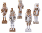 5" Bright Powder Wooden Nutcracker Ornament